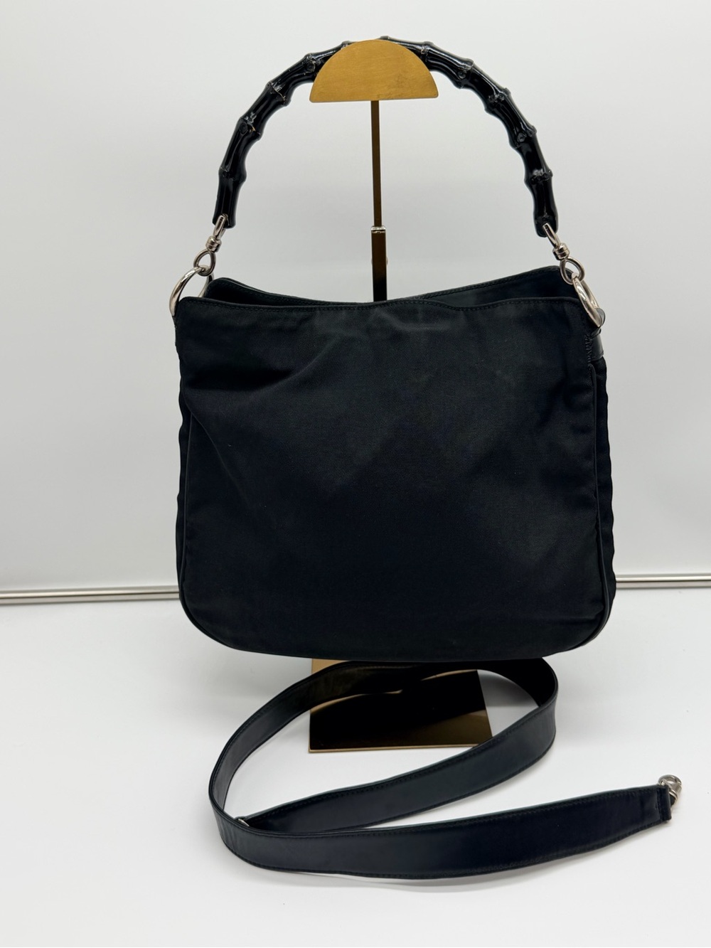 Gucci Bamboo 2 Way Bag Black💝💝💝